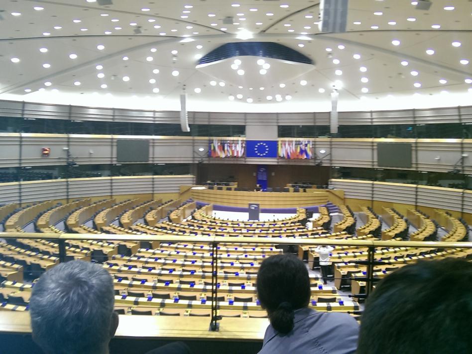 Slika: plenarna dvorana v EP v Bruslju