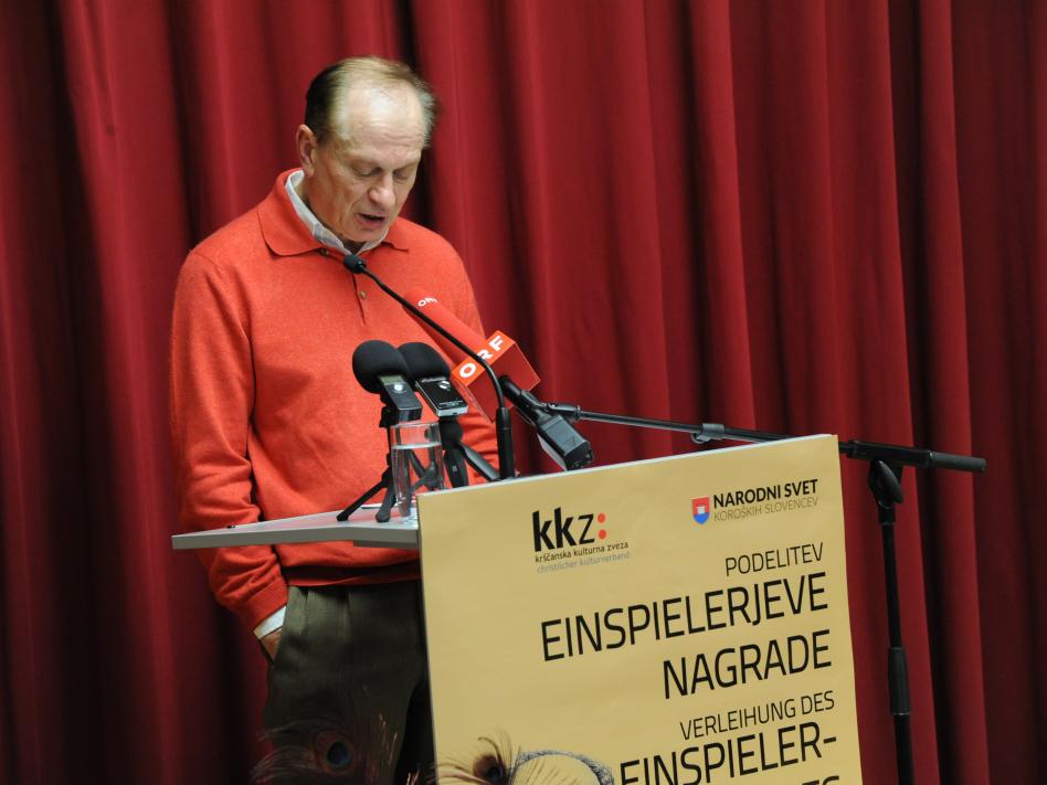 Bild: Einspielerpreis an Schriftsteller Josef Winkler